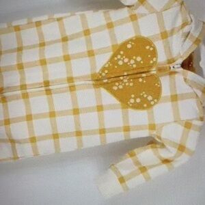 Plaid hooded zip up long sleeve bodysuit